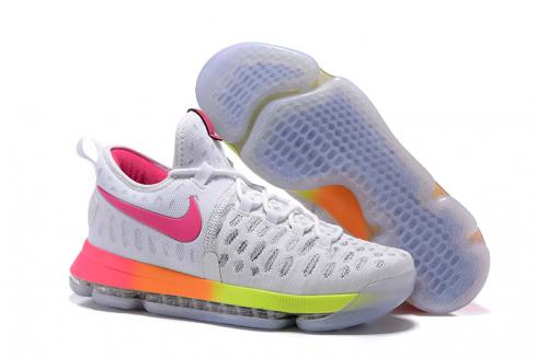 Nike Zoom KD 9 EP IX Colorful Shadow Pink Yellow Kevin Durant Men Basketball  Shoes 844382 - Febshoe