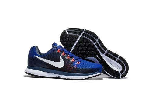 Nike Air Zoom Pegasus 34 EM Navy Blue White Men Running Shoes Sneakers  Trainers 880555-414 - Febshoe