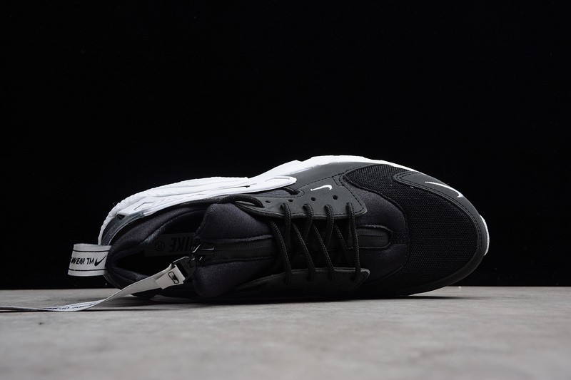 Nike Air Huarache Run ZIP QS Black White Casual Shoes BQ6164-001 - Febshoe