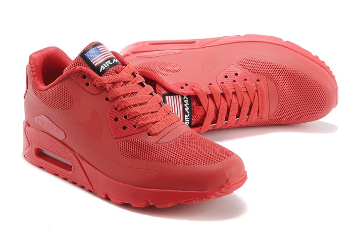 Nike Air Max 90 Hyperfuse QS Sport Red July 4TH Independence Day 613841-660  - Febshoe